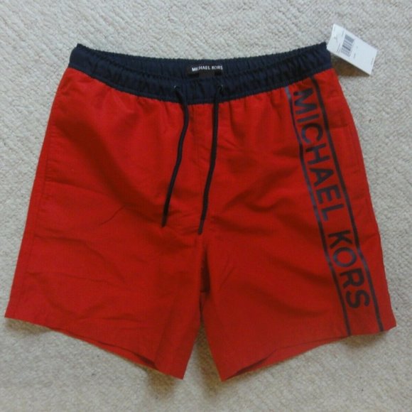 Michael Kors Other - Sold Michael Kors red navy Men's Swim shorts